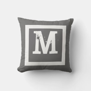 Monogramm Kissen kundenspezifische Dekoration fett
