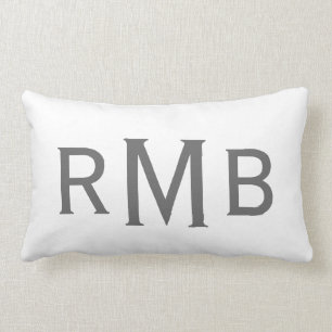 Monogramm-Kissen Lendenkissen