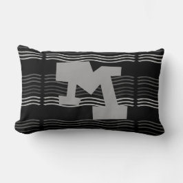 Monogramm-Kissen mit cooler geometrischer Waage Lendenkissen