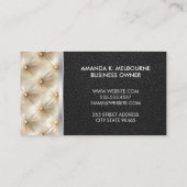 Monogramm | Kissenmaterial | Schwarzleder Visitenkarte (Rückseite)