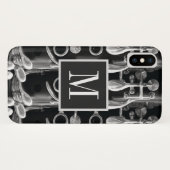 Monogramm Klarinette Schwarz und Weiß Case-Mate iPhone Hülle (Rückseite (Horizontal))