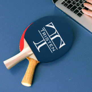 Monogramm Klassik Personalisiert Tischtennis Schläger