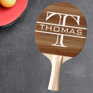 Monogramm-Klassiker personalisiertes Holz Tischtennis Schläger