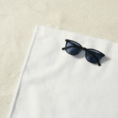 Monogramm Klassisch Einfach Chic Elfenbein Weiß Ma Strandtuch (Beispiel)