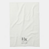 Monogramm klassisch elegant einfach minimalistisch geschirrtuch (Vertikal)