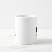 Monogramm Klassisch Elegant Minimal Schwarz und We Kaffeetasse (Mittel)