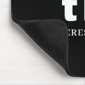Monogramm Klassisch Elegant Minimal Schwarz & Weiß Mousepad (Ecke)