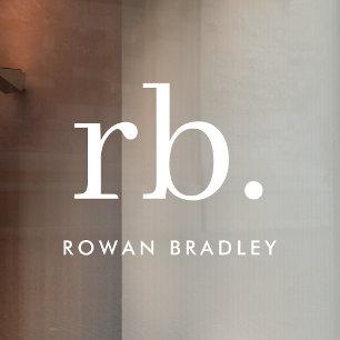 Monogramm Klassisch Elegant Modern Minimal Namenss Fensteraufkleber