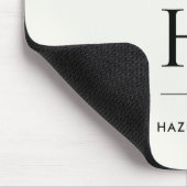 Monogramm klassisch elegante elfenbeinfarbene Init Mousepad (Ecke)