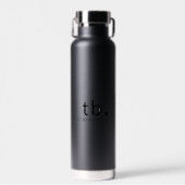 Monogramm klassisch elegante Minimalist Simple Wei Trinkflasche (Vorne)