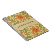 Monogramm klassisch William Morris Rustikal vintag Notizblock (Rechte Seite)
