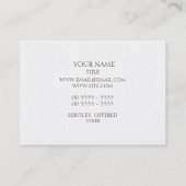 Monogramm-klassische blaue Sonnenblume Visitenkarte (Rückseite)