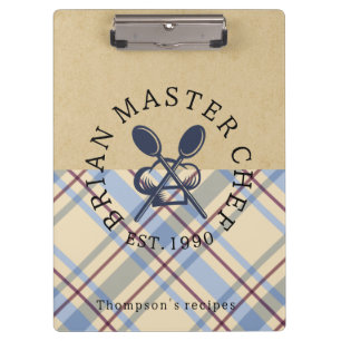 Monogramm klassischer Landhausstil Kraftpapier Kar Klemmbrett