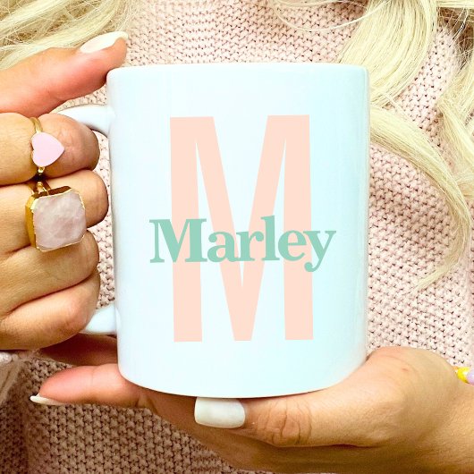 Monogramm Klassischer Niedlicher Anfangsname Kaffeetasse