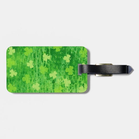 Monogramm-Kleeblatt - Angepasste Gepäckmarke Gepäckanhänger (Rückseite horizontal)