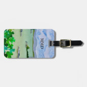 Monogramm-Kleeblatt Gepäckanhänger (Vorderseite horizontal)