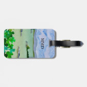 Monogramm-Kleeblatt Gepäckanhänger (Rückseite horizontal)