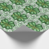 Monogramm-Kleeblatt Geschenkpapier (Ecke)