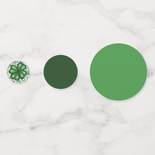 Monogramm-Kleeblatt Konfetti (Rückseiten)