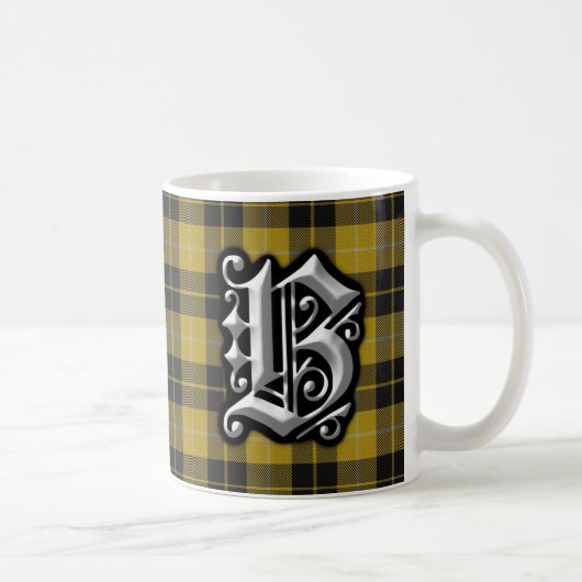 Monogramm-KleiderTartan Clan-Barclay-Buchstabe-B Kaffeetasse (Rechts)