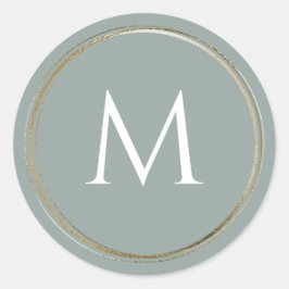 Monogramm kleine Rundschilder für den Wald Runder Aufkleber