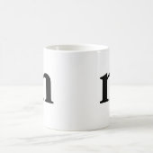 Monogramm Kleinschreibung Erstmoderne Typografie Kaffeetasse (Mittel)