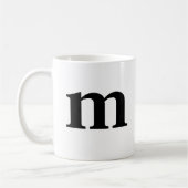 Monogramm Kleinschreibung Erstmoderne Typografie Kaffeetasse (Links)