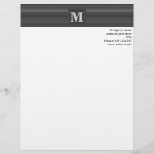 Monogramm-Kohlenstreifen Briefkopf