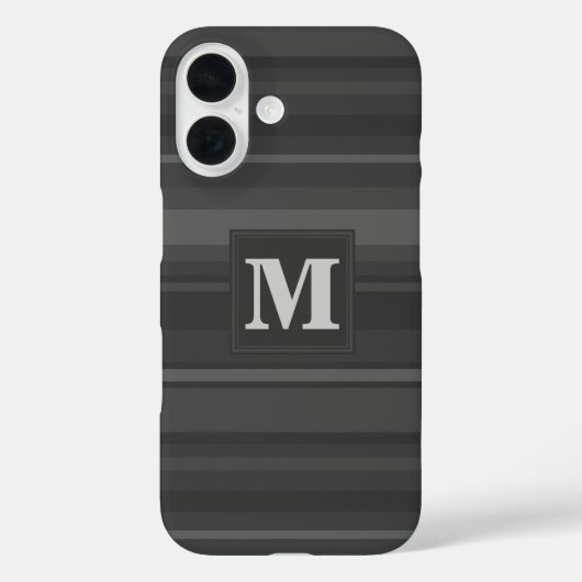 Monogramm-Kohlenstreifen Case-Mate iPhone Hülle (Rückseite)