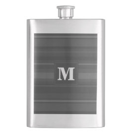 Monogramm-Kohlenstreifen Flachmann