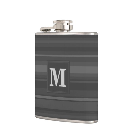 Monogramm-Kohlenstreifen Flachmann (Links)