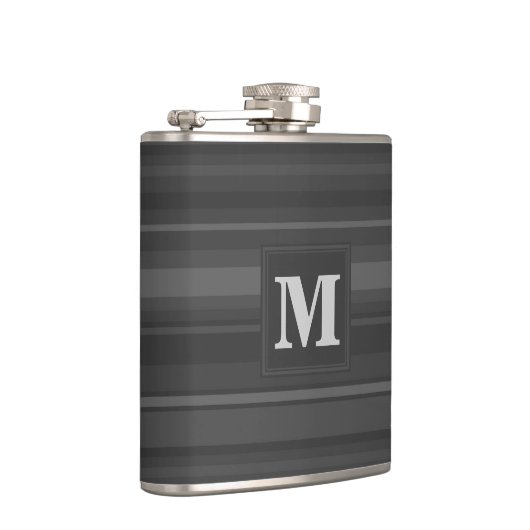 Monogramm-Kohlenstreifen Flachmann (Rechts)