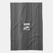 Monogramm-Kohlenstreifen Geschirrtuch (Vertikal)