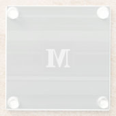 Monogramm-Kohlenstreifen Glasuntersetzer (Rückseite)