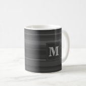 Monogramm-Kohlenstreifen Kaffeetasse (VorderseiteRechts)