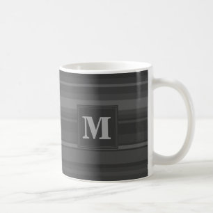 Monogramm-Kohlenstreifen Kaffeetasse
