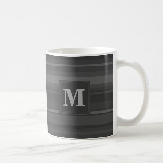Monogramm-Kohlenstreifen Kaffeetasse (Rechts)