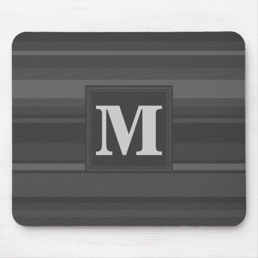 Monogramm-Kohlenstreifen Mousepad (Vorne)