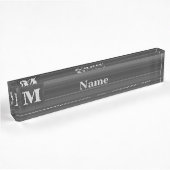 Monogramm-Kohlenstreifen Namensplakette