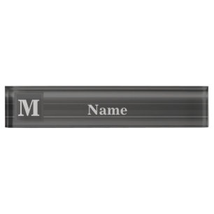 Monogramm-Kohlenstreifen Namensplakette