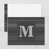 Monogramm-Kohlenstreifen Postkarte (Vorne/Hinten)