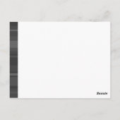 Monogramm-Kohlenstreifen Postkarte (Rückseite)