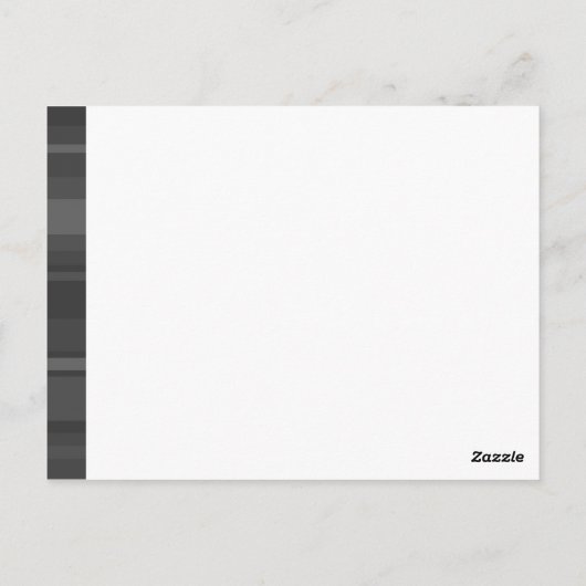 Monogramm-Kohlenstreifen Postkarte (Rückseite)