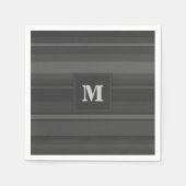 Monogramm-Kohlenstreifen Serviette (Vorderseite)