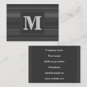 Monogramm-Kohlenstreifen Visitenkarte (Vorne/Hinten)