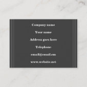 Monogramm-Kohlenstreifen Visitenkarte (Rückseite)