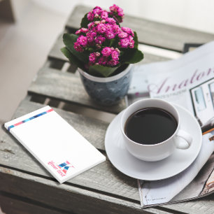 Monogramm Korallenblau Buchstabe K Notizen