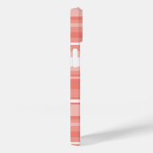 Monogramm Korallenstreifen Case-Mate iPhone Hülle (Rückseite / Rechts)