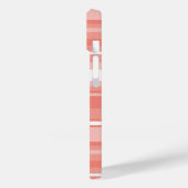 Monogramm Korallenstreifen Case-Mate iPhone Hülle (Rückseite / Links)