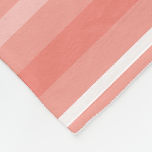 Monogramm Korallenstreifen Fleecedecke (Ecke)